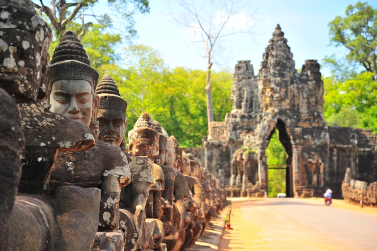 cambodia siem reap gate of angkor in angkor wat high res